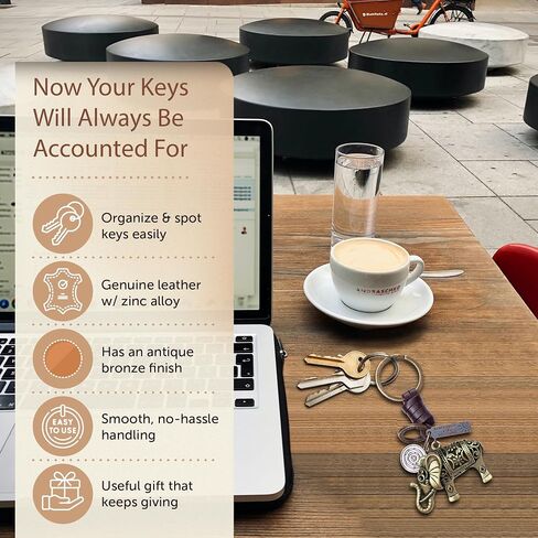 AuPra Angel Wings KeyChain Gift Women & Men Leather KeyRing Home Car Door Keys Holder Dive Safe Ladies Present in Kuwait