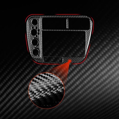 Real Premium 3K Carbon Fiber Center air Vent Frame Conditioning A/C Trim Radio Sticker Dashboard Decal Kit Compatible with Honda Civic 1999 2000 2DOOR Car Interior Accessories Decoration in Saudi Arabia