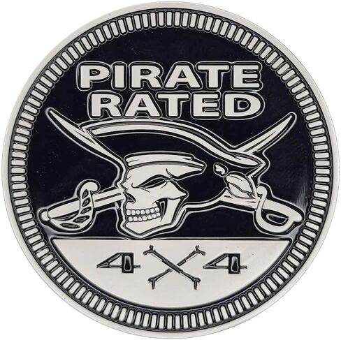 4 x 4 Metal Automotive Badge 3D Metal Emblems Round Emblem Decals Car Badge Decals Stickers Compatible with Jeep Wrangler Vehicles Trucks SUV (4x4RATED) in Saudi Arabia