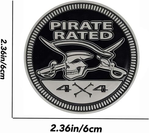 4 x 4 Metal Automotive Badge 3D Metal Emblems Round Emblem Decals Car Badge Decals Stickers Compatible with Jeep Wrangler Vehicles Trucks SUV (4x4RATED) in Saudi Arabia