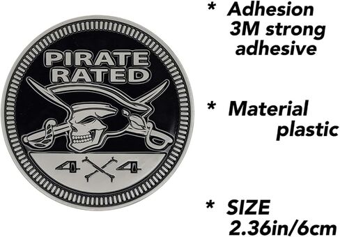 4 x 4 Metal Automotive Badge 3D Metal Emblems Round Emblem Decals Car Badge Decals Stickers Compatible with Jeep Wrangler Vehicles Trucks SUV (4x4RATED) in Saudi Arabia