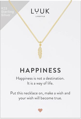 LUUK LIFESTYLE 925 sterling silver filigree necklace for women with pendant, trendy feminine jewelry for everyday life, adjustable length, 19", gift idea for her, gift card, silver, gold, and roségold in Kuwait