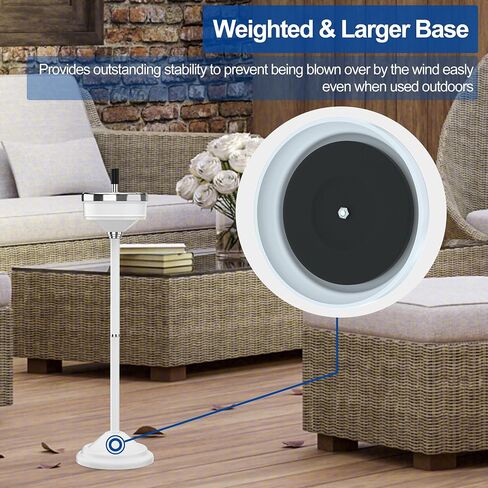 RELIANCER Floor Standing Ashtray w/Spinning Lid,Adjustable 16" - 31.5" Cigarette Ash Tray,Outdoor Stainless Steel Cigar Container Ash Holder w/Weighted Base,Cigarette Butt Receptacle Disposal for Home in Kuwait
