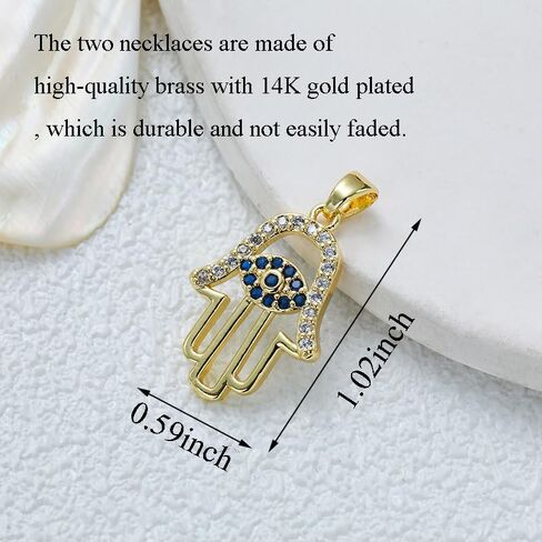 RZKING Layered Necklace for Women, Dainty 14K Gold Evil Eye, Sun Moon Stars, Starfish, Choker Pendant Necklace for Best Friend, Birthday, Thank's Giving, Christmas, Inspirational Gifts for Women in Kuwait