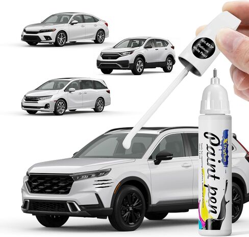 Platinum White Pearl (NH-883P) Touch Up Paint Compatible with Honda, DIY Car Paint Scratch Repair, Quick & Easy Fix Automotive Scratch Repair for Civic/CRV/Odyssey/Accord/Pilot/HRV in Kuwait