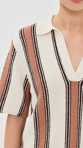 LE BOP Women's Striped Polo in Kuwait