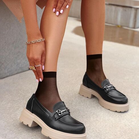 12 Pairs Womens Ankle High Sheer Socks Reinforced Bottom and Toe Nylon Socks in Kuwait