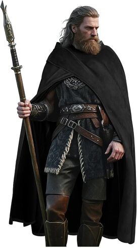عباءة Joukavor في العصور الوسطى مع زي Hood Renaissance Cape Halloween Hobbit in Kuwait