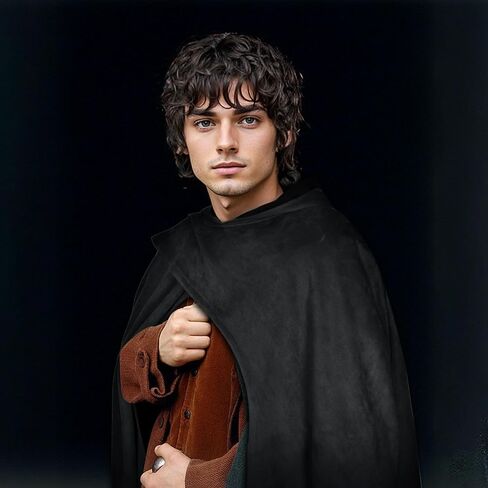 عباءة Joukavor في العصور الوسطى مع زي Hood Renaissance Cape Halloween Hobbit in Kuwait