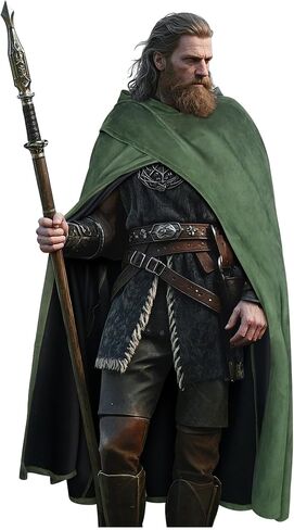 عباءة Joukavor في العصور الوسطى مع زي Hood Renaissance Cape Halloween Hobbit in Kuwait