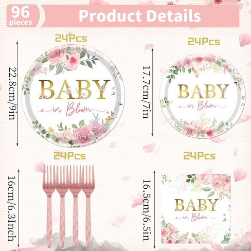 Horse Birthday Decorations for Girls - 96PCS Horse Party Plates Tableware Supplies Cowgirl Baby Shower Decorations Disposable Paper Horse Plates Napkins Forks Horse Party Decorations Serve 24 in Kuwait