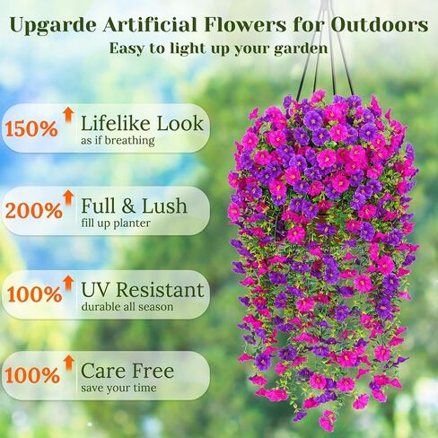 Dolicer 2 Packs Look Real Artificial Fall Flowers Mums for Outdoors, Realistic Faux Mums for Outdoor Planters, UV Resistant Fall Flowers Artificial for Decoration Front Porch (Orange+Yellow) in Kuwait