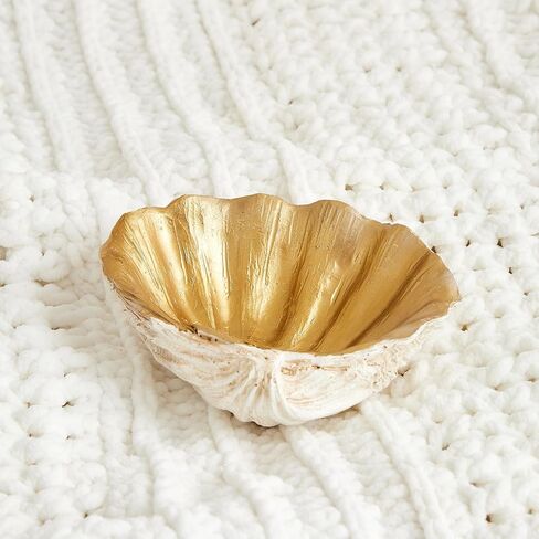 Artificial Seashell Decorative Bowl, Resin Clam Shell for Home Décor, Mediterranean Decoration for Children's Room, Candy and Fruit Decorative Bowl. (Small) in Saudi Arabia
