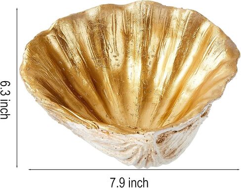 Artificial Seashell Decorative Bowl, Resin Clam Shell for Home Décor, Mediterranean Decoration for Children's Room, Candy and Fruit Decorative Bowl. (Small) in Saudi Arabia