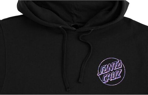 SANTA CRUZ Opus Dot P/O Hooded Relaxed Sweatshirt Black w/Diamond Foil Lg Womens in Saudi Arabia