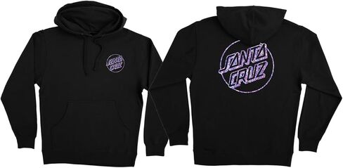 SANTA CRUZ Opus Dot P/O Hooded Relaxed Sweatshirt Black w/Diamond Foil Lg Womens in Saudi Arabia