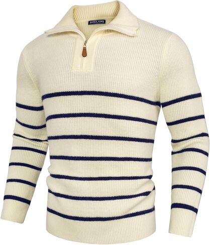 PJ Paul Jones Mens Quarter Zip Sweater Stringed Dock Pullover Sweater سترة منتظمة in Saudi Arabia