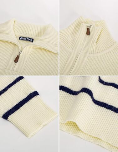 PJ Paul Jones Mens Quarter Zip Sweater Stringed Dock Pullover Sweater سترة منتظمة in Saudi Arabia