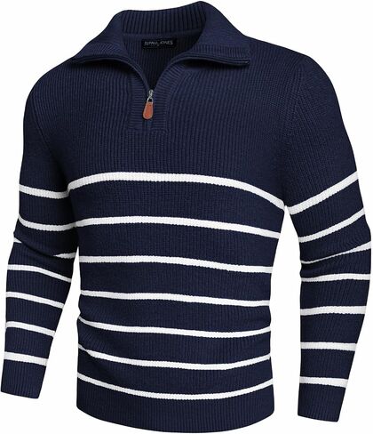 PJ Paul Jones Mens Quarter Zip Sweater Stringed Dock Pullover Sweater سترة منتظمة in Saudi Arabia