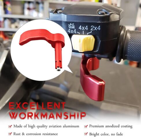 ذراع Thumb Throttle Lever متوافق مع 2009-2021 Polaris Sportsman 450 550 570 1000 و 2009-2018 Polaris Scrambler 550 850 1000 Red in Kuwait