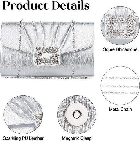 YYW Evening Bag Small Rhinestone Purse Handbag Sparkling Clutch Purses for Women Wedding Formal Party in Kuwait