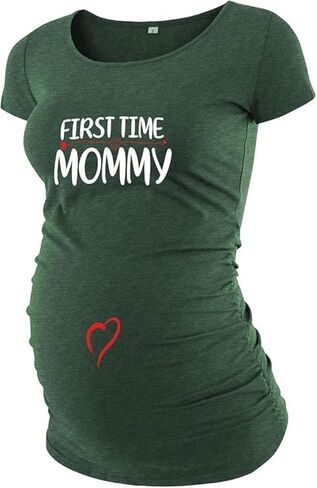 Funny Maternity Shirts for Women - Pregnancy Must Haves Gifts for Pregnant Mom Comfortable Ruched Sides Tops in Kuwait