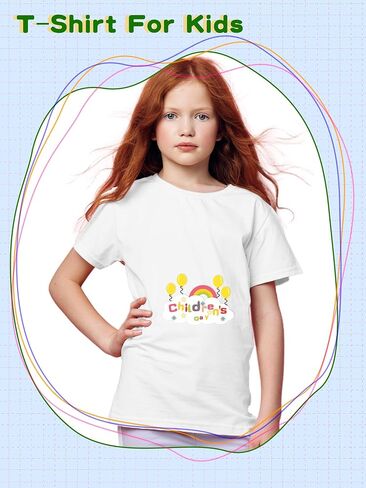 8 Pieces Kids White Sublimation Blank DIY Crew Neck Short Sleeve Tshirt for Boys Girls Summer Transfer Heat Printing in Saudi Arabia