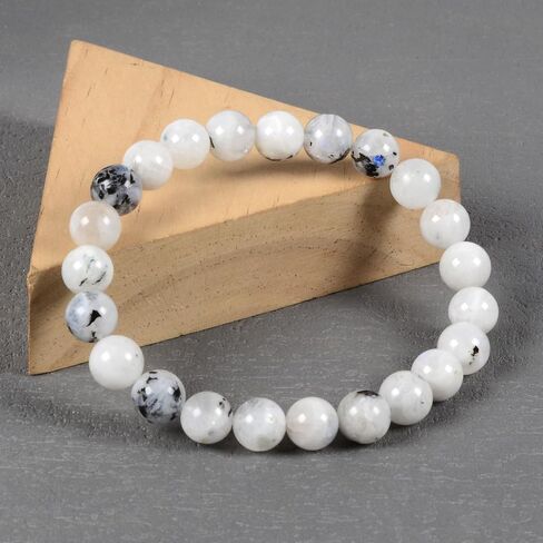 Justinstones Gem Semi Precious Gemstone 8mm Round Beads Stretch Bracelet 7 Inch Unisex in Saudi Arabia