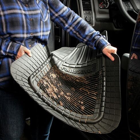 PantsSaver 3D All Weather Car Floor Mats - Trimmable Waterproof Rubber Liners All Season Protection for Car, Truck, SUV, Minivan - Fits Honda, Ford, Toyota, Nissan, Hyundai, Jeep & More 5 PC Set, Gray in Saudi Arabia