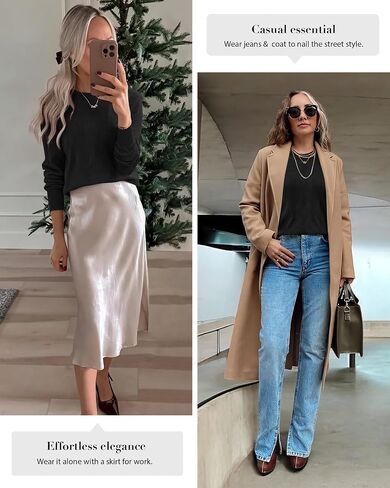 ATHMILE Womens Sweaters Knit Long Sleeve Pullover Tops Trendy Dressy Business Casual Winter Clothes Outfit Fashion 2025 in Saudi Arabia