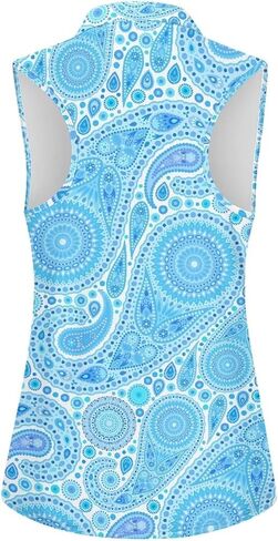 Women's Golf Sleeveless Shirt Collar Zipper Tennis Shirt Size：XS-2XL in Saudi Arabia