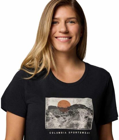 Columbia Women's Ruby Springs Graphic Scoop Neck Short Sleeve in Saudi Arabia
