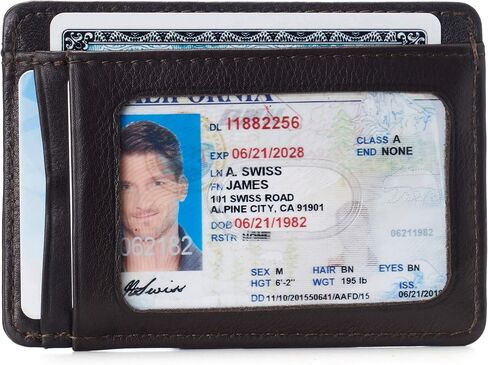Alpine Swiss RFID Dermot Money Clip Front Pocket Wallet For Men Leather Comes in a Gift Box in Saudi Arabia