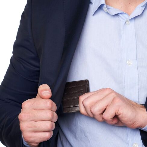 Alpine Swiss RFID Dermot Money Clip Front Pocket Wallet For Men Leather Comes in a Gift Box in Saudi Arabia