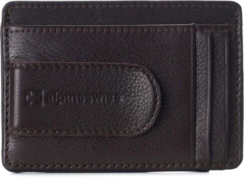 Alpine Swiss RFID Dermot Money Clip Front Pocket Wallet For Men Leather Comes in a Gift Box in Saudi Arabia