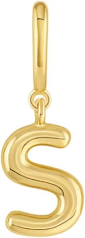 Gorjana - Charm Helium Parker ALPHABET - تشطيب مقعود 18 كيلو بايت - سحر التصميم الأولي - إغلاق المفصلات - الوزن الخفيف والمريح in Kuwait