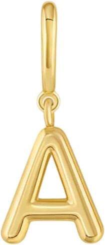 Gorjana - Charm Helium Parker ALPHABET - تشطيب مقعود 18 كيلو بايت - سحر التصميم الأولي - إغلاق المفصلات - الوزن الخفيف والمريح in Kuwait