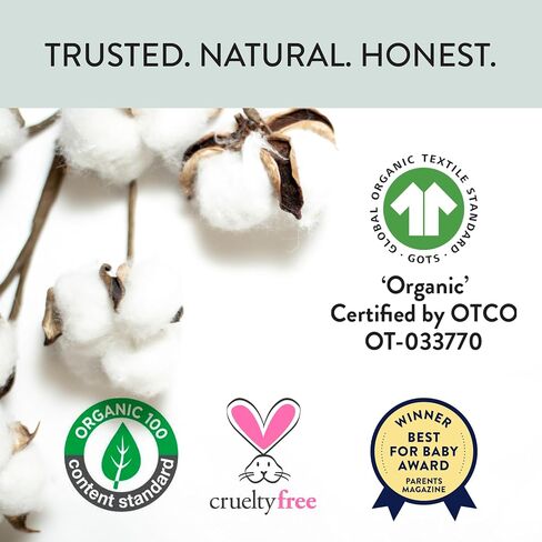 HonestBaby Multipack أقمشة التجشؤ المحبوكة ثلاثية الطي ناعمة ماصة 100% من القطن العضوي للأطفال الرضع الأولاد والبنات للجنسين، 5 قطع باللون الأزرق المتدرج، مقاس واحد in Saudi Arabia