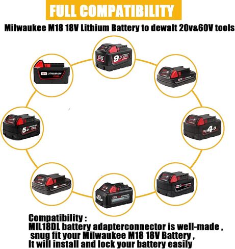 محول بطارية لـ DeWalt وMilwaukee إلى Dewat 12V/14.4V Ni-CD محول بطارية يستخدم لأداة الطاقة اللاسلكية Dewat 12V/14.4V Ni-CD (محول فقط) in Kuwait