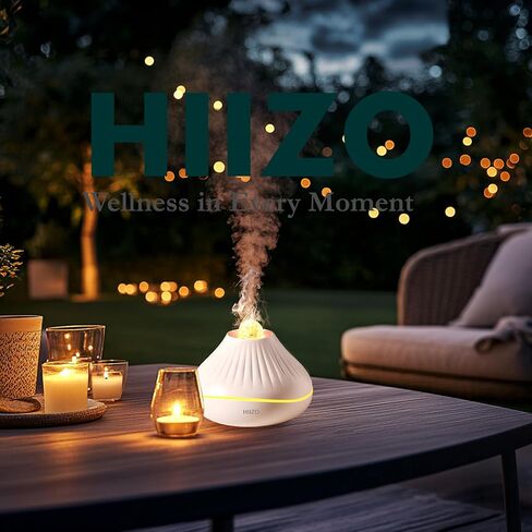 A18 Aroma Diffuser - Daffodil Bulb Design, Ultrasonic Essential Oil Diffuser with LED Flame Light, Quiet Aromatherapy Diffuser for Home & Office, Ideal for Yoga & Sleep (Elegant White) in Saudi Arabia