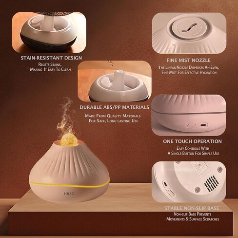 A18 Aroma Diffuser - Daffodil Bulb Design, Ultrasonic Essential Oil Diffuser with LED Flame Light, Quiet Aromatherapy Diffuser for Home & Office, Ideal for Yoga & Sleep (Elegant White) in Saudi Arabia
