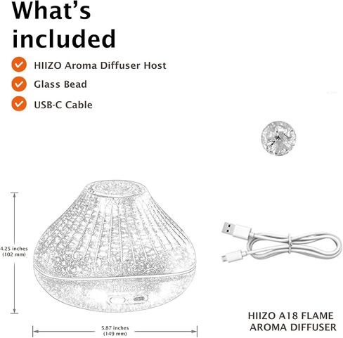 A18 Aroma Diffuser - Daffodil Bulb Design, Ultrasonic Essential Oil Diffuser with LED Flame Light, Quiet Aromatherapy Diffuser for Home & Office, Ideal for Yoga & Sleep (Elegant White) in Saudi Arabia