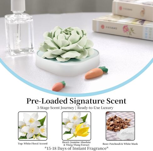 Rose Heart Passive Aromatherapy Diffuser - Decorative Essential Oil Stone for Home/Yoga/Office, Stress Relief & Romantic Ambiance in Saudi Arabia
