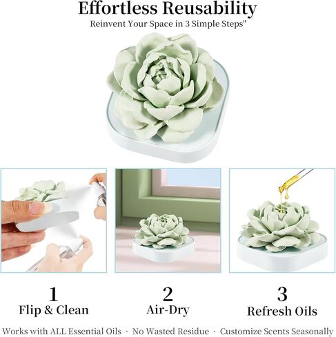 Rose Heart Passive Aromatherapy Diffuser - Decorative Essential Oil Stone for Home/Yoga/Office, Stress Relief & Romantic Ambiance in Saudi Arabia
