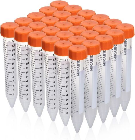 PEKYBIO 50 مل أنابيب الطرد المركزي أنبوب اختبار متدرج من البلاستيك المعقم القائم بذاته مع غطاء لولبي، خالي من DNase/RNase، حزمة من 25 in Kuwait