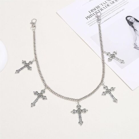 Urieo Punk Sun Jeans Bants Chain Moon Pendant Gold Wallet Chains Star Goth Metal Hip Hop Chain for Women in Saudi Arabia
