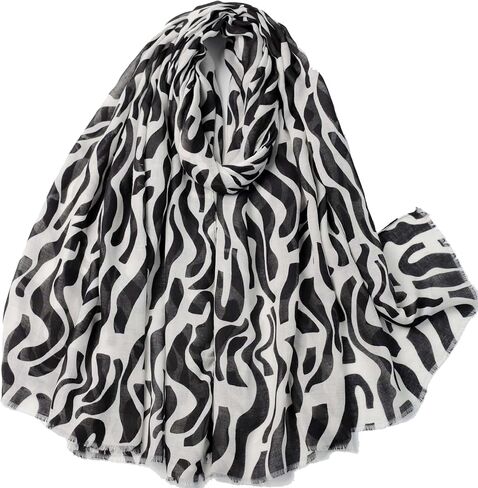 Leopard-Print-Scarf for Womens - Classic-Cheetah-Wrap-Shawl Long Lightweight Sunscreen Scarf(28"×59") in Kuwait