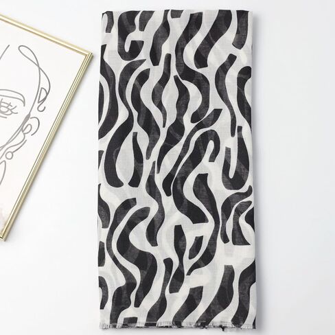 Leopard-Print-Scarf for Womens - Classic-Cheetah-Wrap-Shawl Long Lightweight Sunscreen Scarf(28"×59") in Kuwait