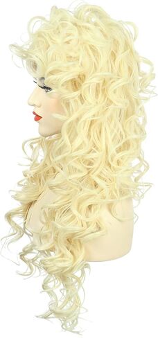 Karlery Women's Long Wave Red Hair Halloween Cosplay Cosplay Wig Anime Costume Party Wig in Kuwait