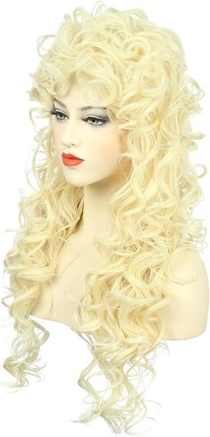 Karlery Women's Long Wave Red Hair Halloween Cosplay Cosplay Wig Anime Costume Party Wig in Kuwait